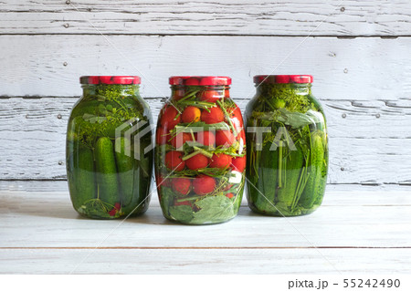 Preservation of tomatoes and cucumbers. Preservation of tomatoes and cucumbers. 55242490