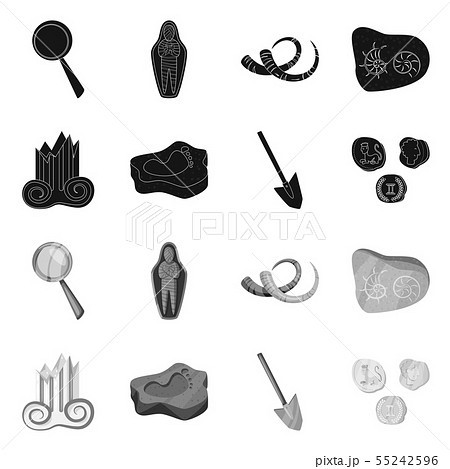 Vector design of story and items logo. Collection of story and attributes stock vector illustration. 55242596