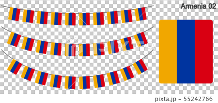 Garland of Armenia flag vector data (bunting garland) 55242766