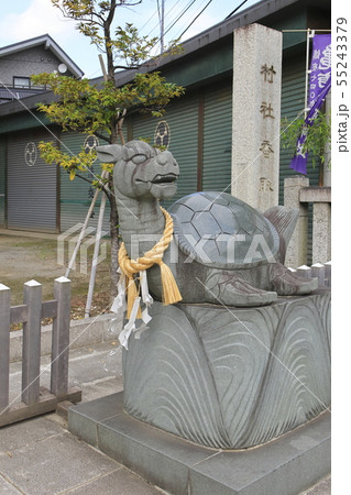 亀有香取神社 狛犬(狛亀) 東京都葛飾区亀有 亀有香取神社 狛犬(狛亀) 東京都葛飾区亀有 55243379