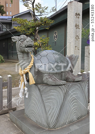 亀有香取神社 狛犬(狛亀) 東京都葛飾区亀有 亀有香取神社 狛犬(狛亀) 東京都葛飾区亀有 55243380
