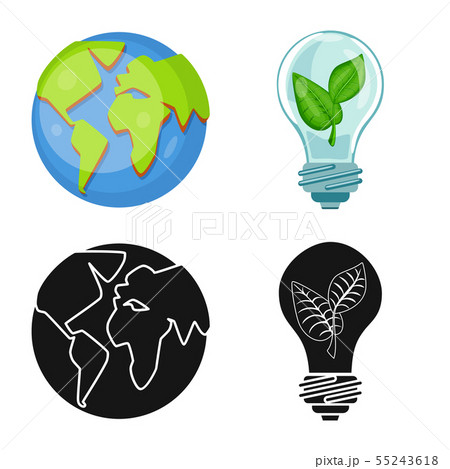 Isolated object of innovation and technology symbol. Set of innovation and nature stock vector Isolated object of innovation and technology symbol. Set of innovation and nature stock vector 55243618