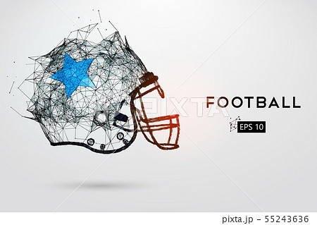 American Football Helmet in black. Vector... - Stock Illustration  [55243636] - PIXTA