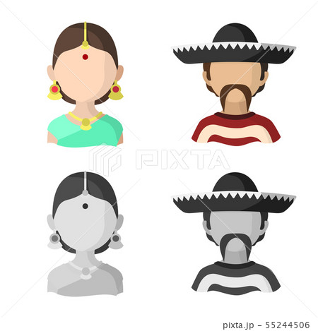 Vector design of imitator and resident icon. Set of imitator and culture stock symbol for web. 55244506