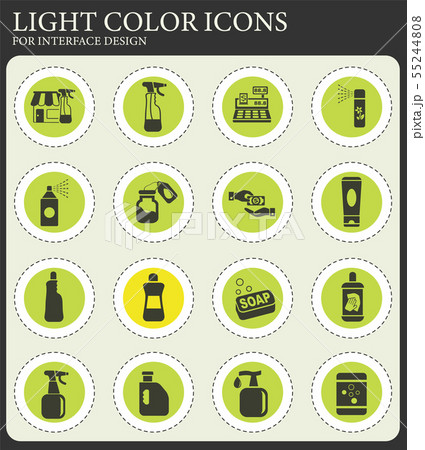 chemicals store icon set chemicals store icon set 55244808