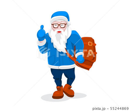 Modern Santa Claus vector illustration cool funny 55244869