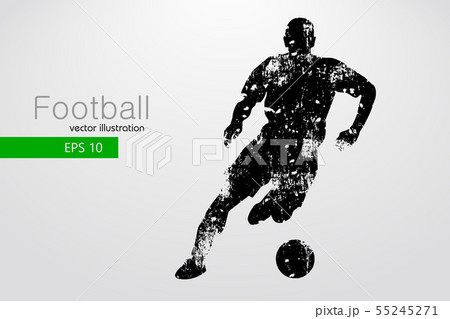 silhouette of a football player. Vector illustration 55245271