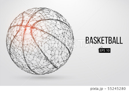Silhouette of a basketball ball. Vector illustration 55245280