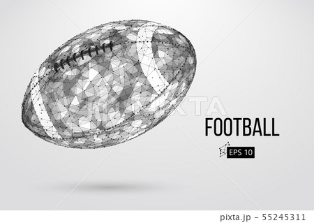 Silhouette of a footballl ball. Vector illustration Silhouette of a footballl ball. Vector illustration 55245311