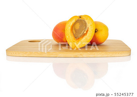 Fresh orange apricot isolated on white 55245377