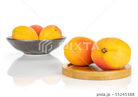 Fresh orange apricot isolated on white Fresh orange apricot isolated on white 55245388