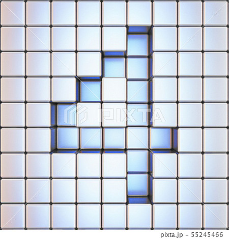 Cube grid Number 4 FOUR 3D 55245466