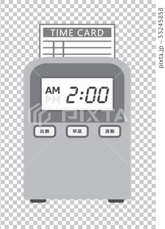 タイムカードのイラスト素材