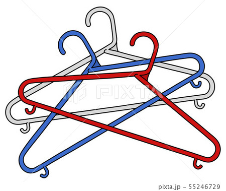Three simple plastic coathangers 55246729