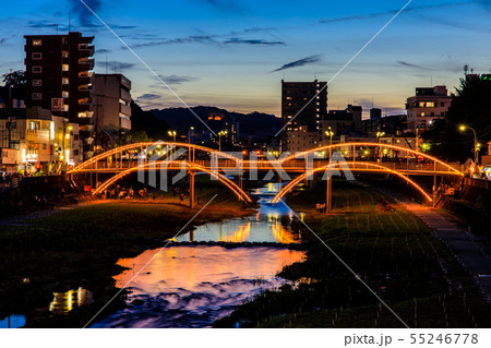 諫早万灯川まつりの夜景　【長崎県諫早市】 55246778