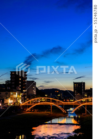 諫早万灯川まつりの夜景　【長崎県諫早市】 55246780