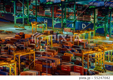 コンテナターミナル夜景 コンテナターミナル夜景 55247082