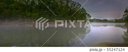 満点の星空！夜霧の千丈寺湖(青野ダム)(兵庫県三田市加茂）※作品コメント欄に撮影位置 55247124