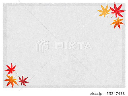 紅葉と和紙の背景 55247438