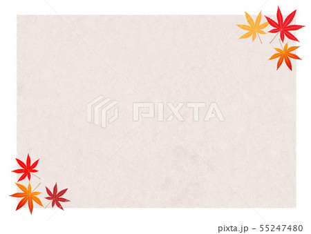 紅葉と和紙の背景 紅葉と和紙の背景 55247480