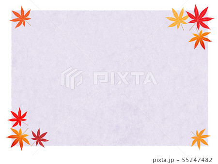 紅葉と和紙の背景 55247482