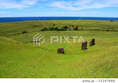 イースター島　モアイ像　 55247666