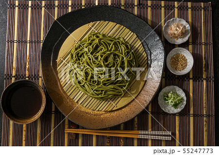 うちたて新そば Newly made raw soba Japanese foods うちたて新そば Newly made raw soba Japanese foods 55247773