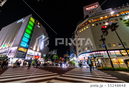 日本の川崎都市景観　「川崎駅前東」の交差点などを望む 55248648