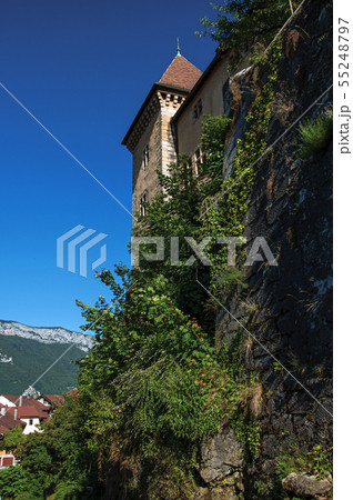Back wall of the Annecy Castle with plants Back wall of the Annecy Castle with plants 55248797