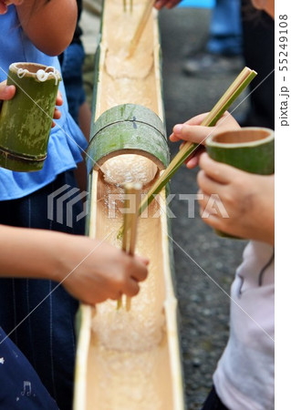 手作りの流しソーメン　親子で作る夏の日の思い出！出水市　鹿児島県 55249108