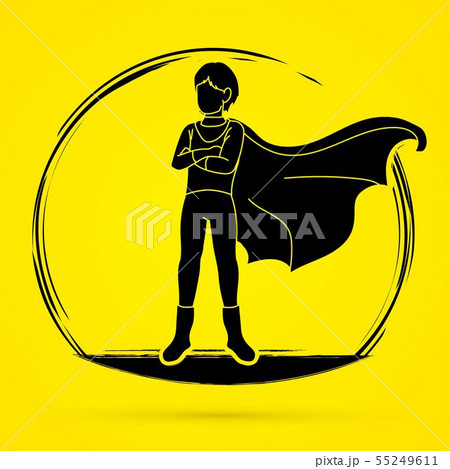 Super Hero Man action cartoon graphic vector 55249611
