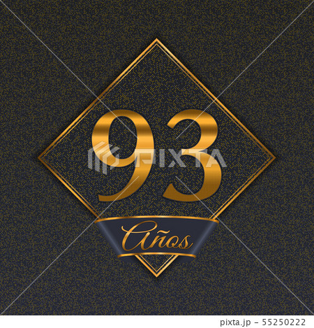 Spanish golden number 93 templates 55250222