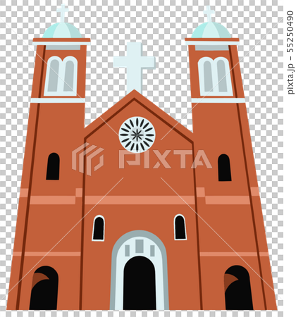 浦上天主堂　観光地イラストアイコンシリーズ 55250490