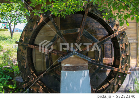 矢瀬親水公園　水車　矢瀬遺跡　群馬県みなかみ町　 55252340