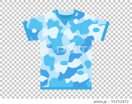 迷彩柄tシャツのイラスト素材