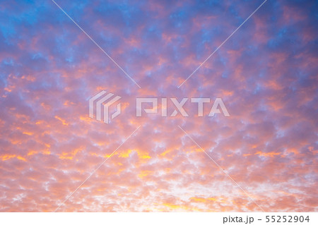 空 朝焼け うろこぐも 空 朝焼け うろこぐも 55252904