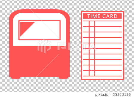 タイムカードのイラスト素材