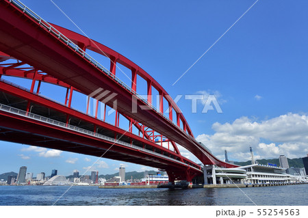 神戸港と青空 55254563