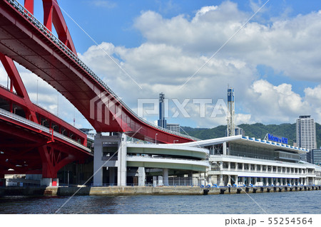 神戸港と青空 55254564