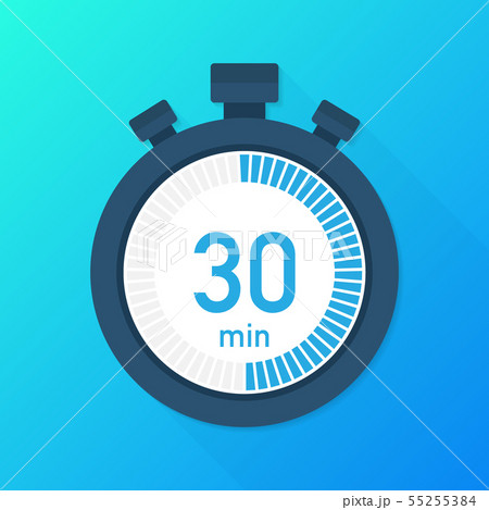 The 30 Minutes Stopwatch Vector Icon Stopwatchのイラスト素材