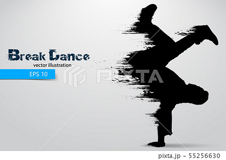 Silhouette Of A Break Dancer Vector Illustration Stock Illustration