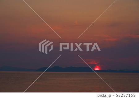 夕日と大村湾 夕日と大村湾 55257155