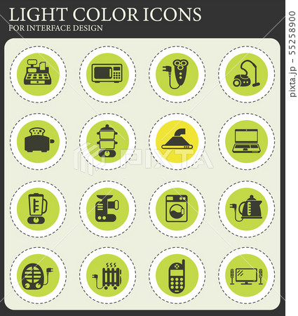 electronics supermarket icon set electronics supermarket icon set 55258900