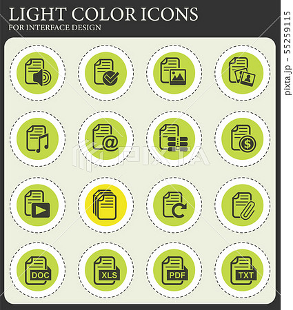 document icon set 55259115