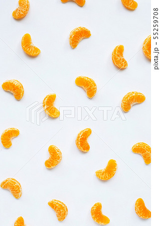 Mandarin segments, Fresh orange isolated on white Mandarin segments, Fresh orange isolated on white 55259708
