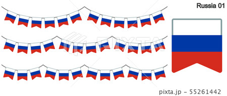 ロシアの国旗のガーラーンド ベクターデータ Bunting Garland のイラスト素材