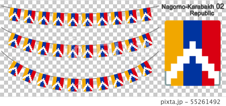 アルツァフ共和国の国旗のガーラーンド ベクターデータ(bunting garland) アルツァフ共和国の国旗のガーラーンド ベクターデータ(bunting garland) 55261492