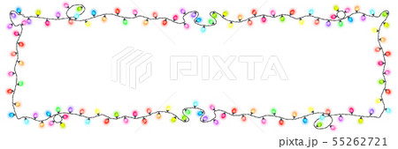Festive glowing garland banner 55262721