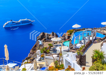 Houses of Santorini Island in Greece Houses of Santorini Island in Greece 55263697