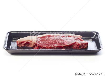 raw beef steak in vacuum package on raw beef steak in vacuum package on 55264746